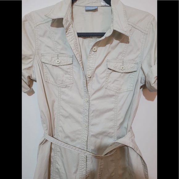 Ivory White Buttoned Top or Mini Dress - Picture 3 of 9